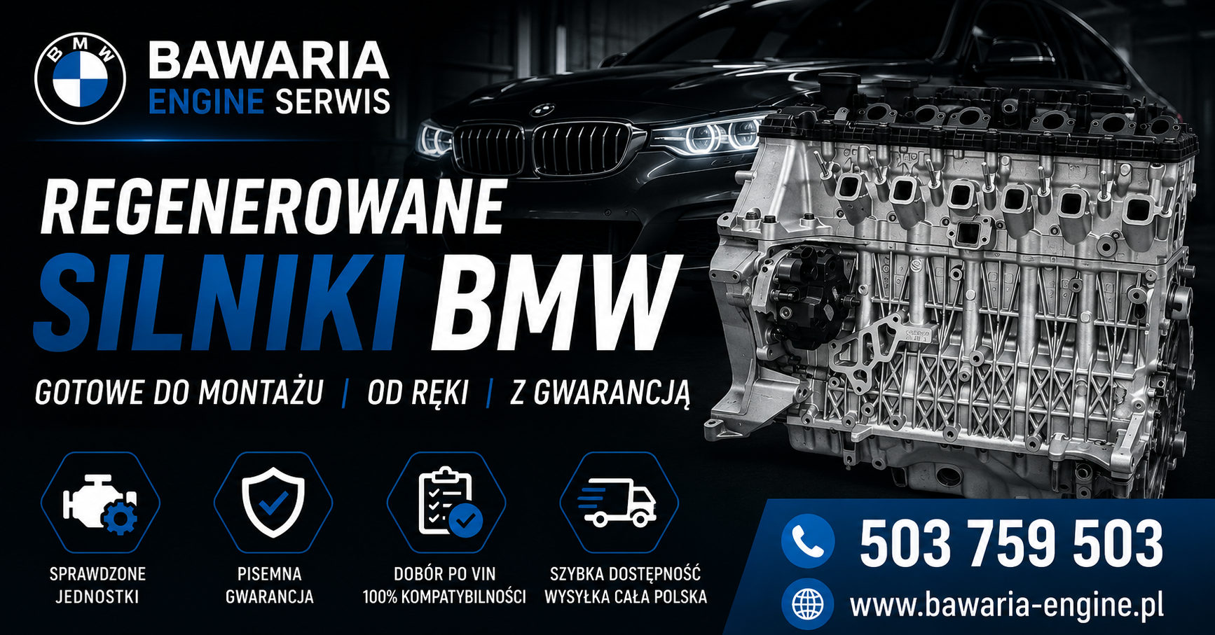 Regenerowane silniki BMW — Bawaria Engine